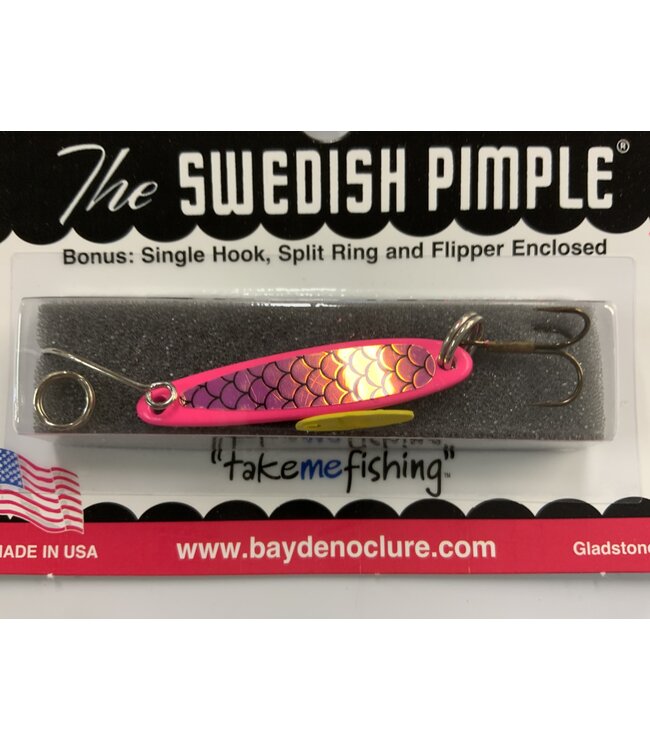 BAY DE NOC LURE CO. SWEDISH PIMPLE 3,  1 1/2"PINKSCALE