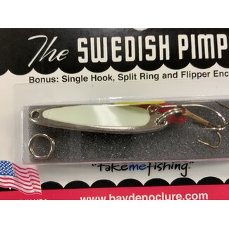 BAY DE NOC LURE CO. SWEDISH PIMPLE 3,  1 1/2' 1/5 OZ LUMINOUS