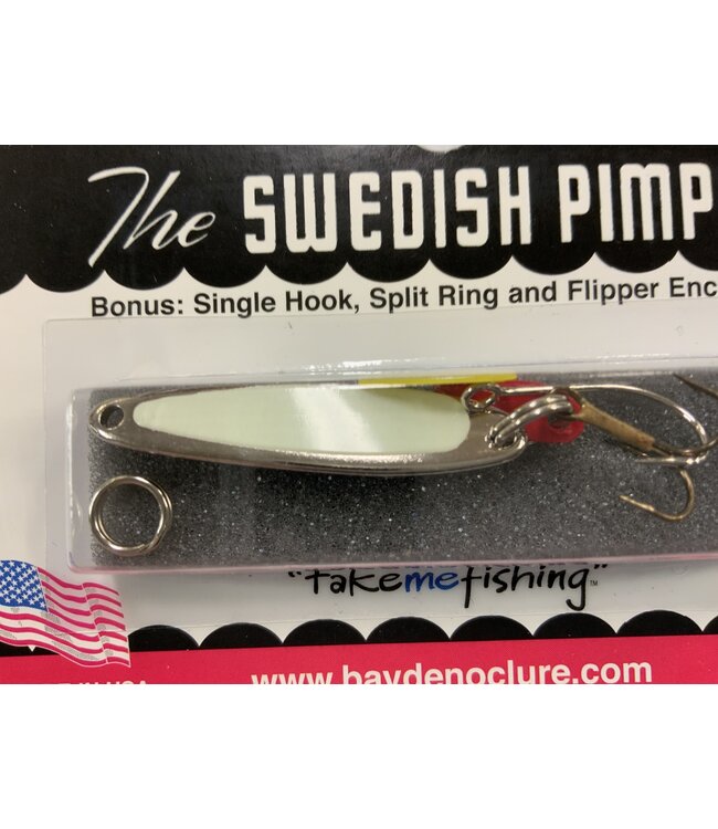 BAY DE NOC LURE CO. SWEDISH PIMPLE 3,  1 1/2' 1/5 OZ LUMINOUS