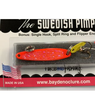 BAY DE NOC LURE CO. SWEDISH PIMPLE #3 ORANGE ICE 1/5OZ