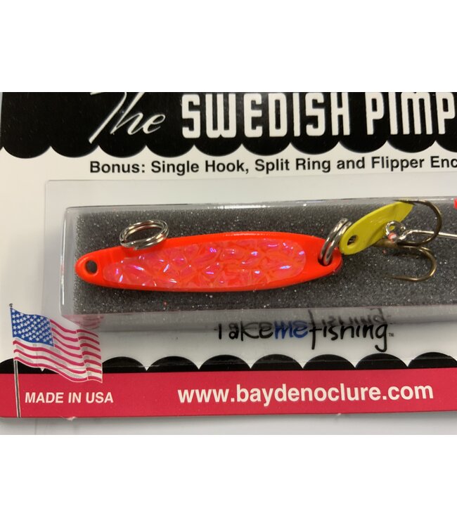 BAY DE NOC LURE CO. SWEDISH PIMPLE #3 ORANGE ICE 1/5OZ