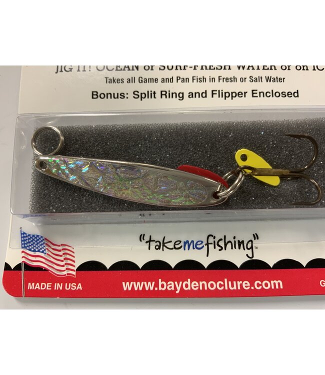 BAY DE NOC LURE CO. SWEDISH PIMPLE 1 7/8"NICKL.ICE