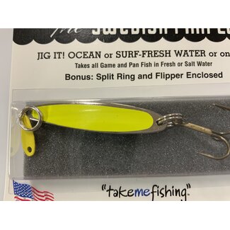 BAY DE NOC LURE CO. SWEDISH PIMPLE 1 7/8', 1/3oz, FLO YEL/NICKEL