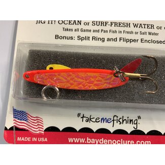 BAY DE NOC LURE CO. Swedish Pimple 1/3oz Orange Ice
