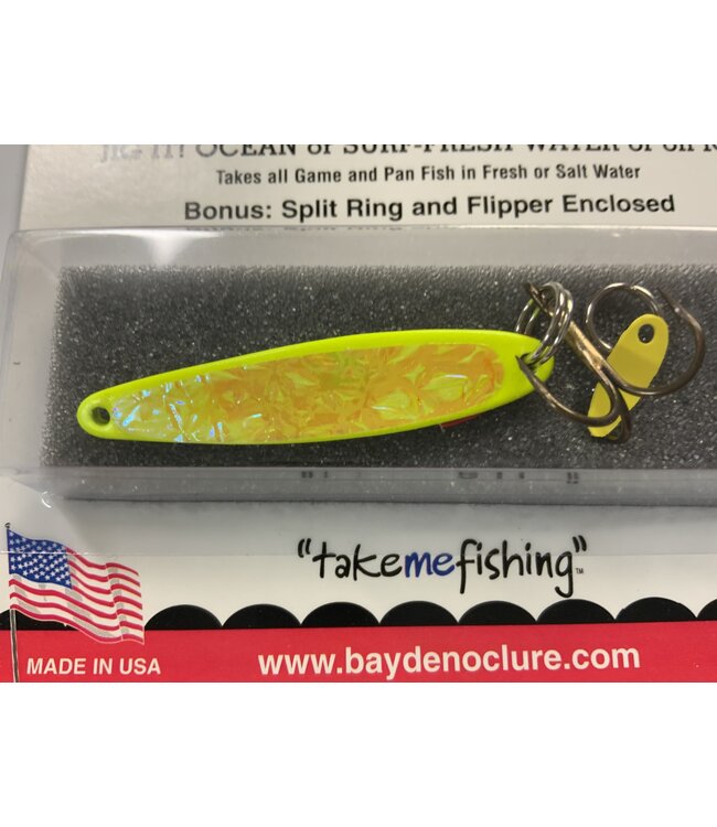 BAY DE NOC LURE CO. Swedish Pimple 1/3oz yellow ice