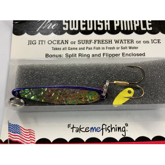 BAY DE NOC LURE CO. SWEDISH PIMPLE 1 7/8"PURPL.ICE