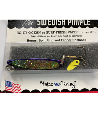 BAY DE NOC LURE CO. SWEDISH PIMPLE 1 7/8"PURPL.ICE