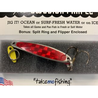 BAY DE NOC LURE CO. SWEDISH PIMPLE 1 7/8"PRISM RED