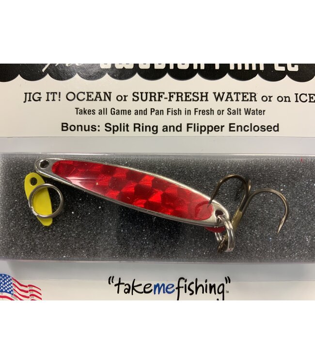BAY DE NOC LURE CO. SWEDISH PIMPLE 1 7/8"PRISM RED