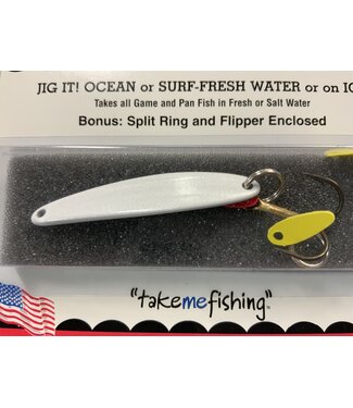 BAY DE NOC LURE CO. SWEDISH PIMPLE 1 7/8', 1/3oz, WHITE PEARL