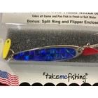 BAY DE NOC LURE CO. SWEDISH PIMPLE SIL/BLUE 1 7/8' 1/3OZ