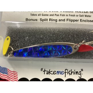 BAY DE NOC LURE CO. SWEDISH PIMPLE SIL/BLUE 1 7/8' 1/3OZ