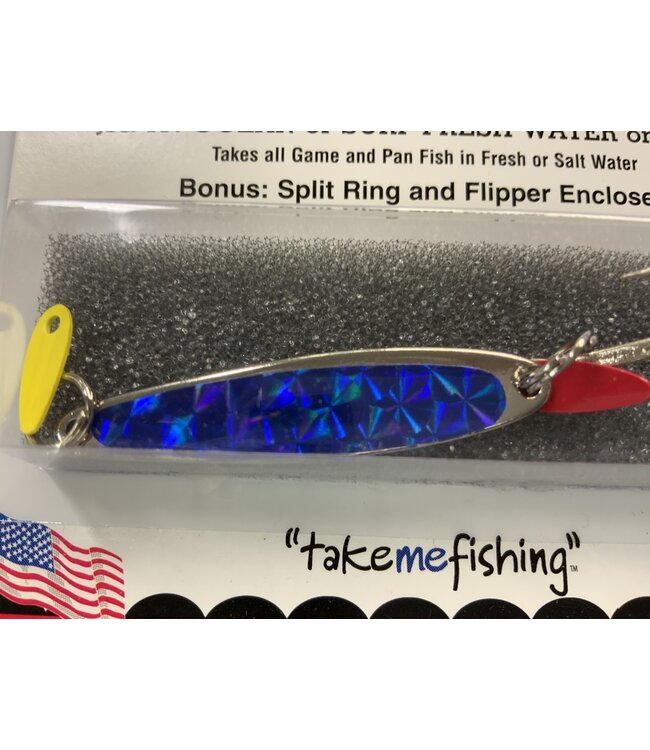 BAY DE NOC LURE CO. SWEDISH PIMPLE SIL/BLUE 1 7/8' 1/3OZ