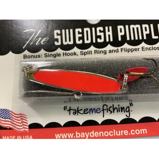 BAY DE NOC LURE CO. SWEDISH PIMPLE 1 3/4"ORG/NICKL