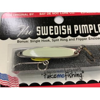 BAY DE NOC LURE CO. SWEDISH PIMPLE 1 3/4"" 1/4 OZ LUMINOUS
