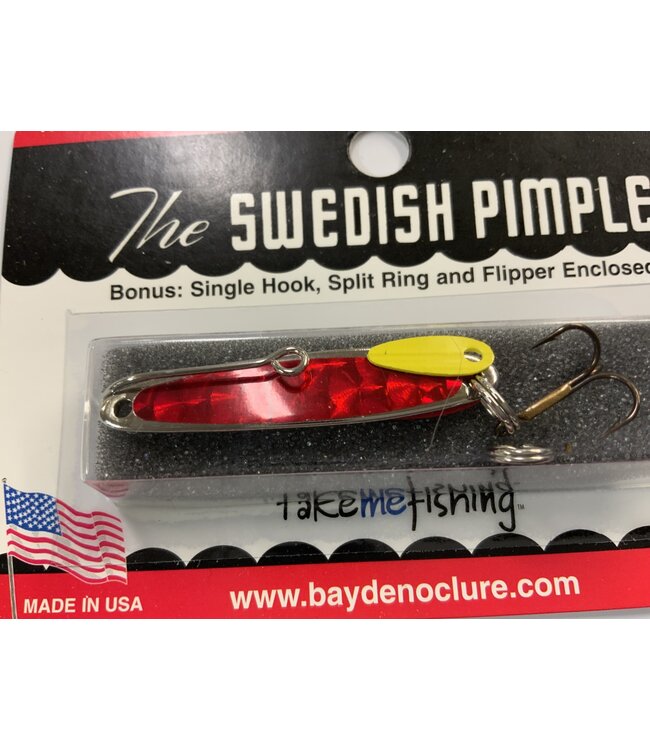BAY DE NOC LURE CO. Bay de Noc 4ZR Swedish Pimple 1-3/4" 1/4oz Prism Red