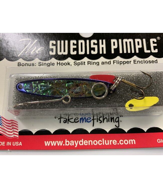 BAY DE NOC LURE CO. SWEDISH PIMPLE 1 3/4"PURPL.ICE
