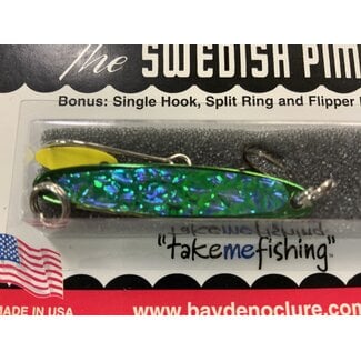 BAY DE NOC LURE CO. SWEDISH PIMPLE 1 3/4"GREEN ICE