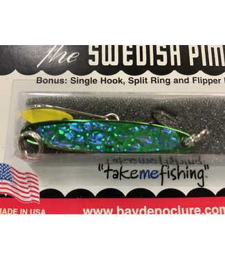 BAY DE NOC LURE CO. SWEDISH PIMPLE 1 3/4"GREEN ICE