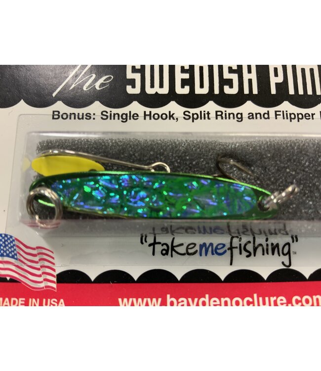 BAY DE NOC LURE CO. SWEDISH PIMPLE 1 3/4"GREEN ICE
