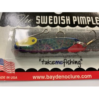 BAY DE NOC LURE CO. SWEDISH PIMPLE 1 3/4"BLUE ICE