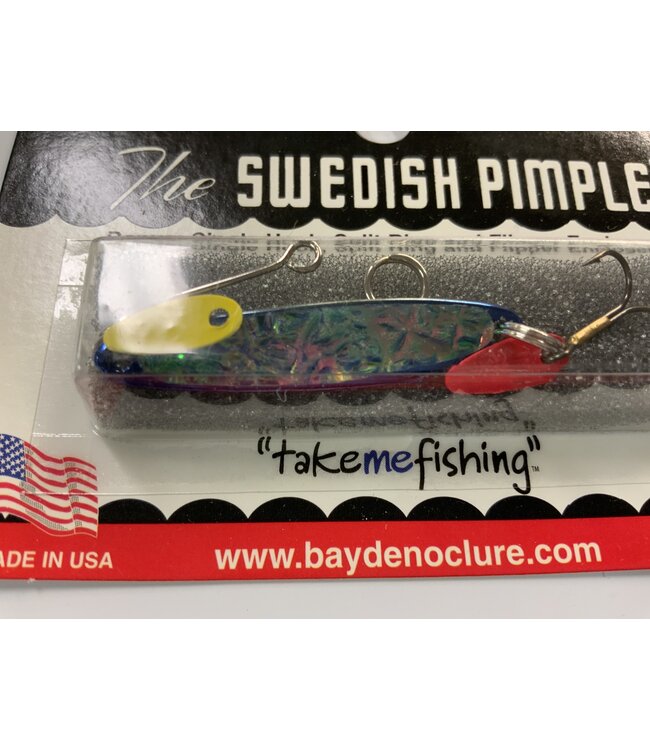 BAY DE NOC LURE CO. SWEDISH PIMPLE 1 3/4"BLUE ICE