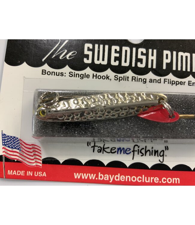 BAY DE NOC LURE CO. SWEDISH PIMPLE 1 3/4"SIL.PLATE