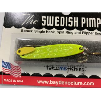BAY DE NOC LURE CO. Swedish Pimple 1/4oz Yellow Ice