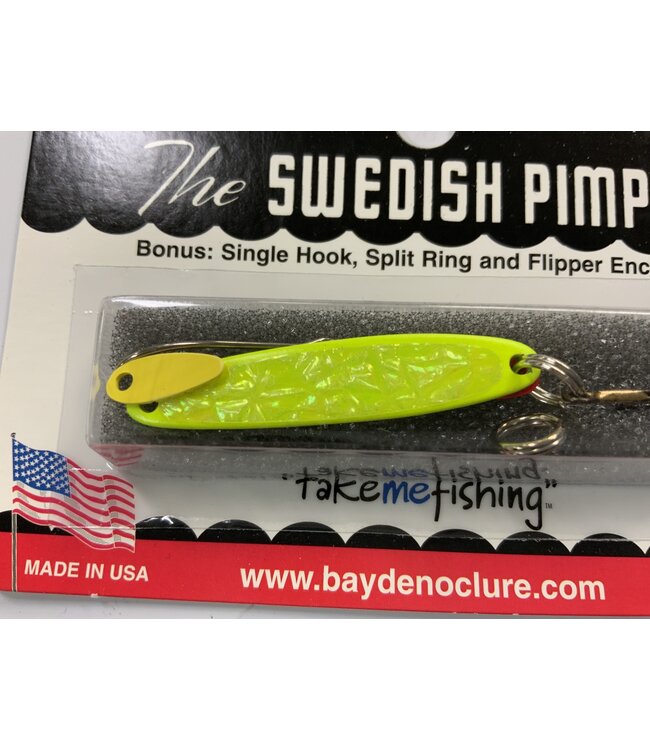 BAY DE NOC LURE CO. Swedish Pimple 1/4oz Yellow Ice