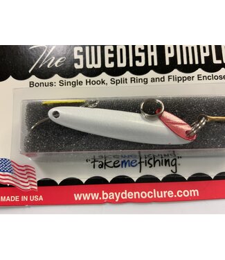 BAY DE NOC LURE CO. SWEDISH PIMPLE 1 3/4"WHITE PRL
