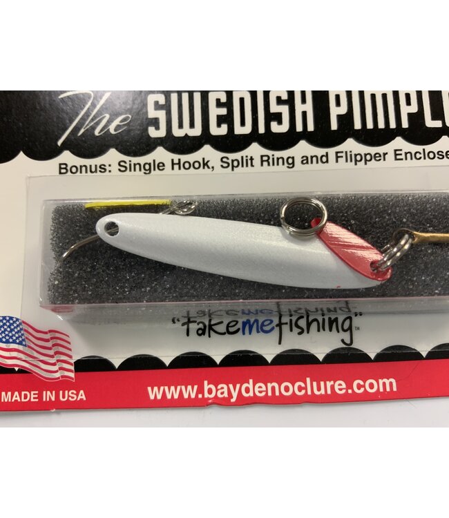 BAY DE NOC LURE CO. SWEDISH PIMPLE 1 3/4"WHITE PRL