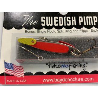 BAY DE NOC LURE CO. SWEDISH PIMPLE 1 1/2', 1/5oz, FLO OR/NICKEL