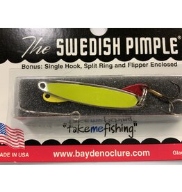 BAY DE NOC LURE CO. SWEDISH PIMPLE 1 3/4', 1/4oz, FLO YEL/NICKEL