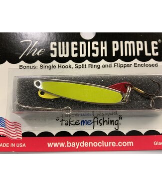 BAY DE NOC LURE CO. SWEDISH PIMPLE 1 3/4', 1/4oz, FLO YEL/NICKEL