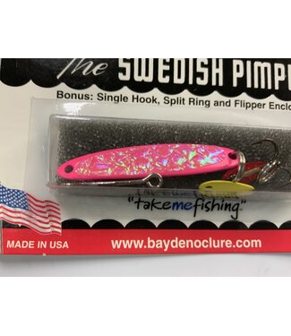BAY DE NOC LURE CO. SWEDISH PIMPLE #4 PINK ICE  1/4OZ