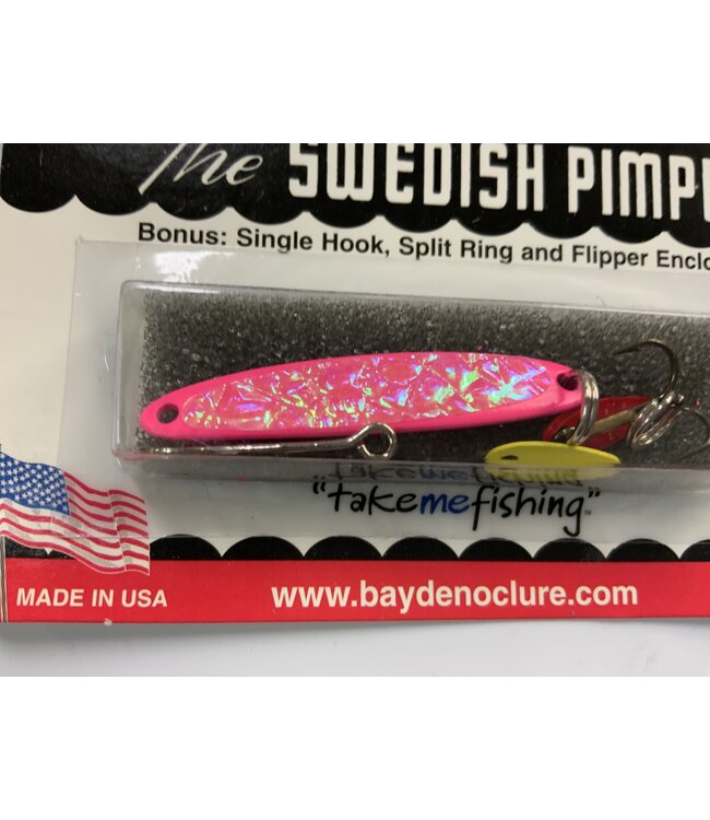 BAY DE NOC LURE CO. SWEDISH PIMPLE #4 PINK ICE  1/4OZ