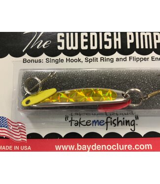 BAY DE NOC LURE CO. Swedish Pimple 3ZY  1-1/2" 1/5oz Prism Yellow