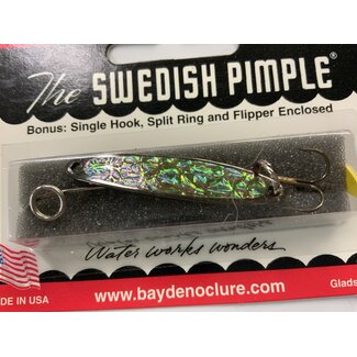 BAY DE NOC LURE CO. SWEDISH PIMPLE 1 3/4"BLACK ICE