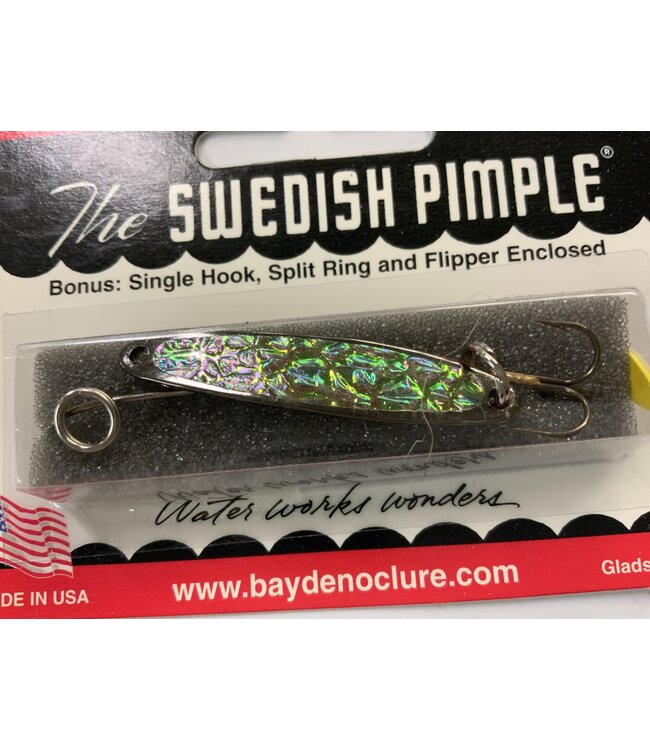 BAY DE NOC LURE CO. SWEDISH PIMPLE 1 3/4"BLACK ICE