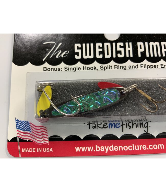 BAY DE NOC LURE CO. SWEDISH PIMPLE #3 BLACK ICE 1 1/2' 1/5oz