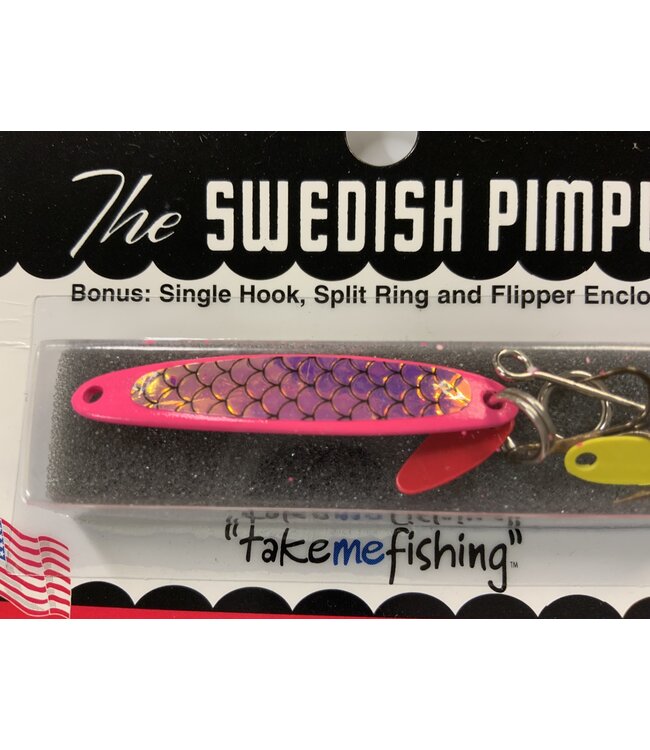 BAY DE NOC LURE CO. SWEDISH PIMPLE 4,  1 3/4" PNKSCALE