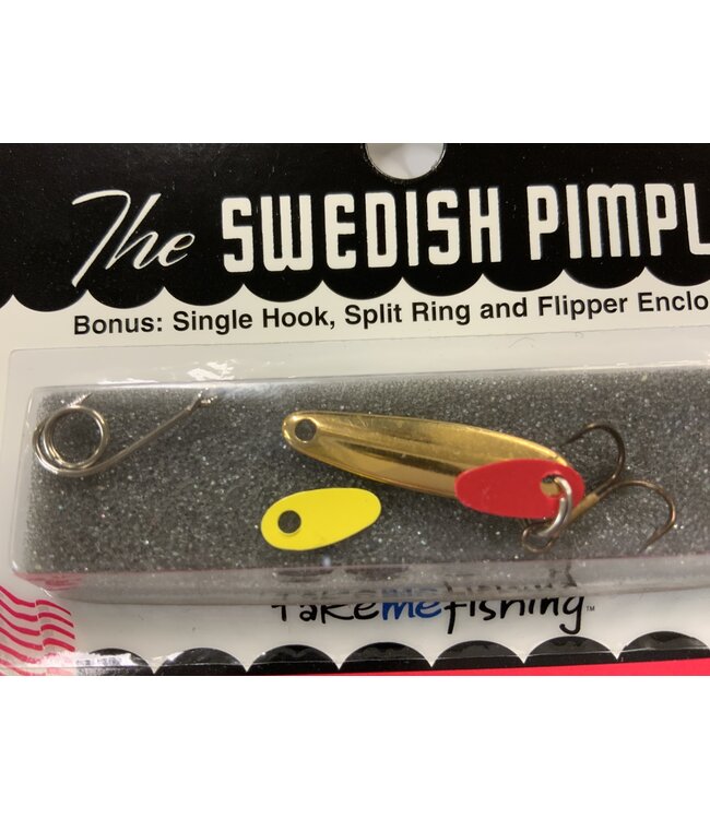 BAY DE NOC LURE CO. Bay de Noc 2G Swedish Pimple 1" 1/10oz Gold