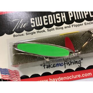 BAY DE NOC LURE CO. SWEDISH PIMPLE 4,  1 3/4"KELLY GRN