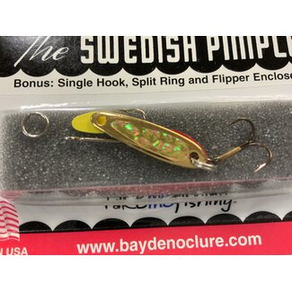 BAY DE NOC LURE CO. Bay de Noc 2GOLDICE Swedish Pimple 1" 1/10oz Crushed Ice/Gold Ice