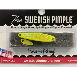 BAY DE NOC LURE CO. Bay de Noc 3YELLOWICE Swedish Pimple 1-1/2" 1/5oz Crushed