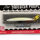 BAY DE NOC LURE CO. SWEDISH PIMPLE 4,  1 3/4"PEARL/GLO