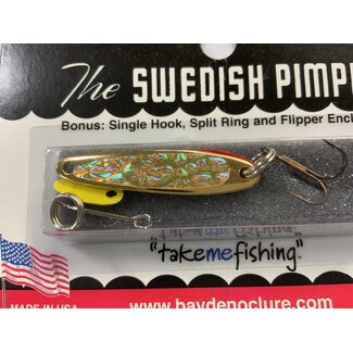 BAY DE NOC LURE CO. SWEDISH PIMPLE #3 GOLD ICE 1 1/2' 1/5oz