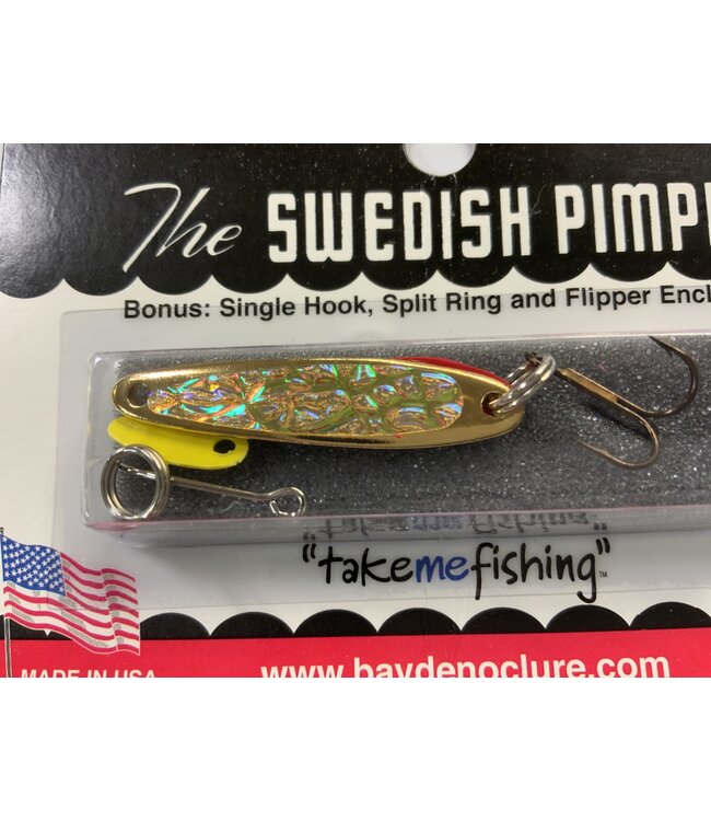 BAY DE NOC LURE CO. SWEDISH PIMPLE #3 GOLD ICE 1 1/2' 1/5oz