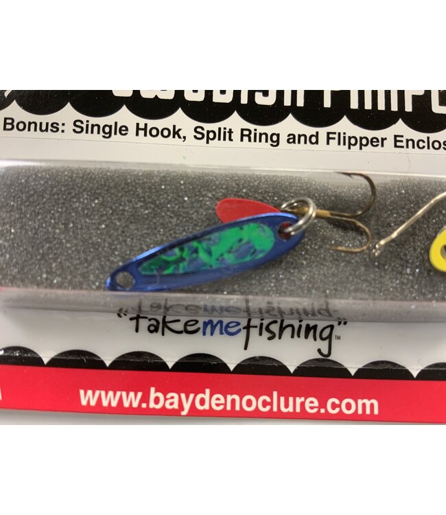 BAY DE NOC LURE CO. Bay de Noc 2BLUE ICE Swedish Pimple 1" 1/10oz Crushed Ice/Blue Ice