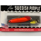 BAY DE NOC LURE CO. SWEDISH PIMPLE 4,  1 3/4"FLO.ORANG